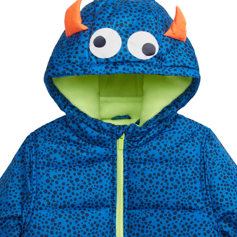 Carter's Boys' Snowsuit Jacket - Winter Coat and Bib Set, New Navy Monster, 4T US - Image 3